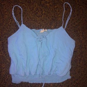 Blue crop top